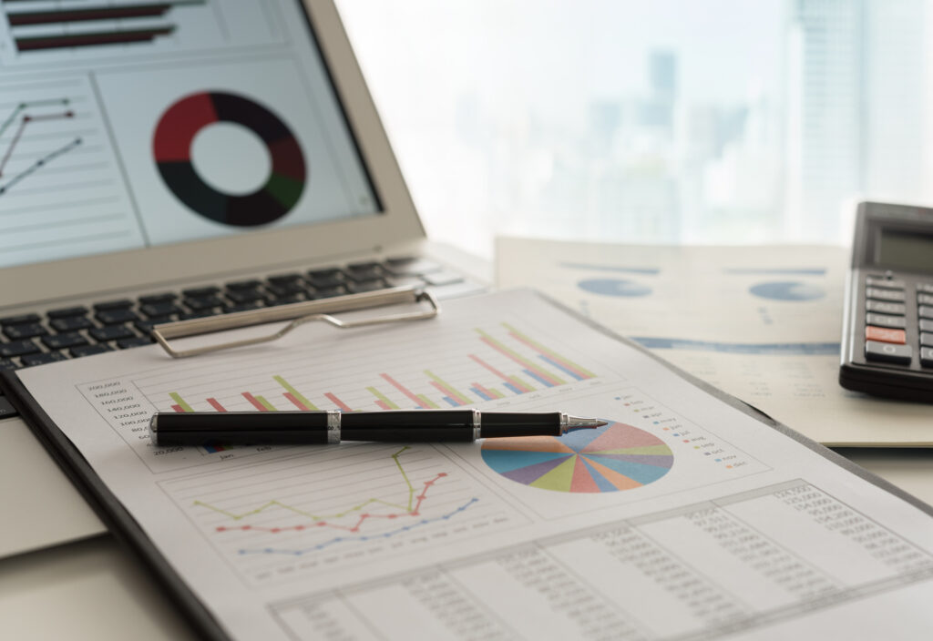 Pen on Business Graphs Report